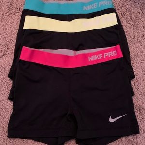 Nike Pro Spandex Shorts (3 pairs) Dri-Fit